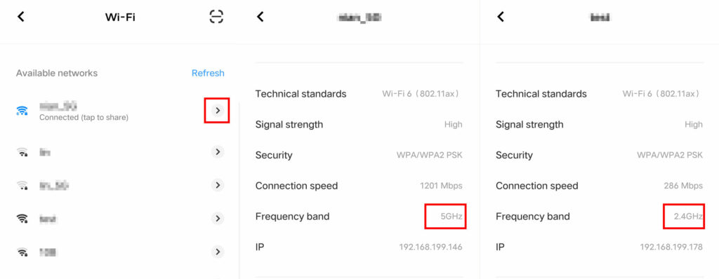Android check whether Wi-Fi is 2.4G or 5G