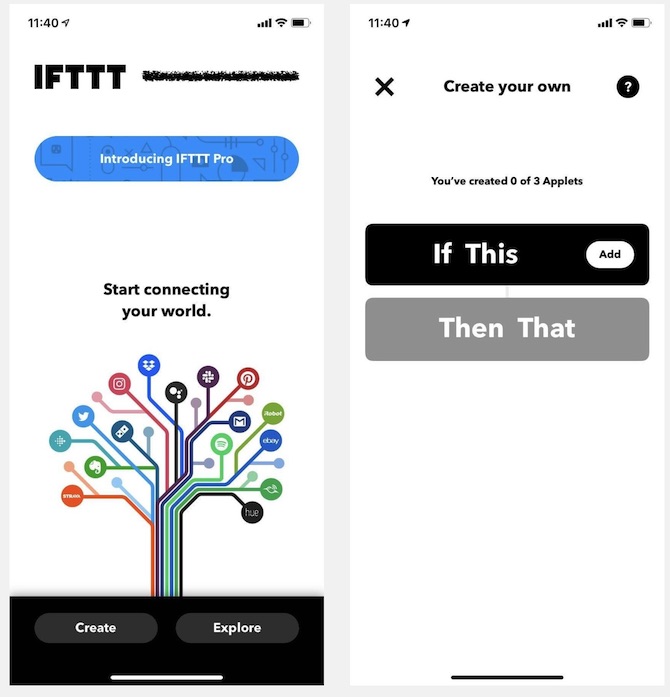 How to connect the blurams camera to IFTTT? 