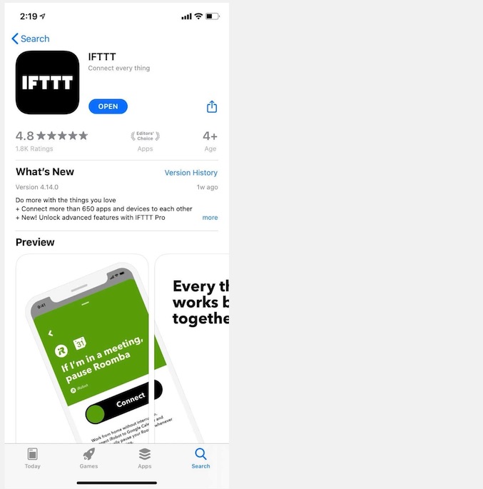 How to connect the blurams camera to IFTTT? 